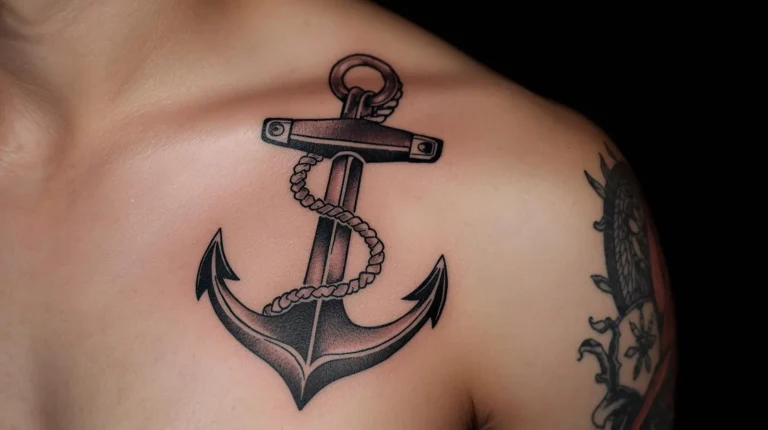 Découvre la signification et la symbolique du tatouage ancre marine , idées et motifs