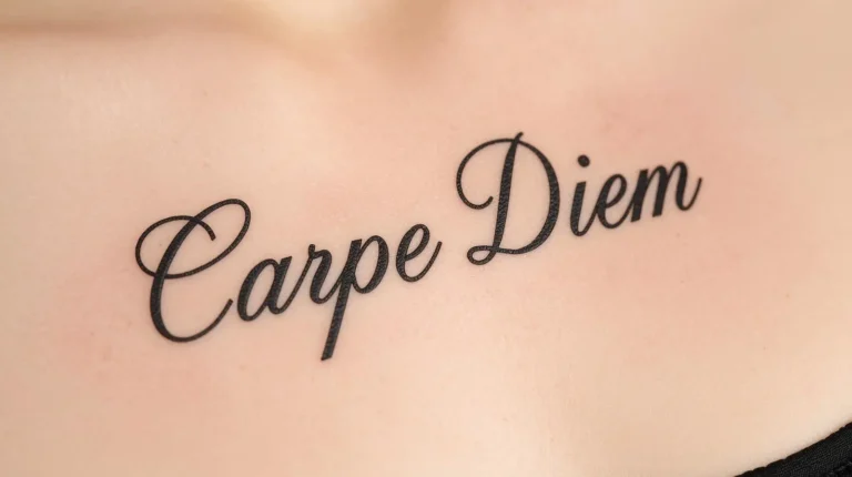 Signification forte du tatouage carpe diem, vivre dans le présent