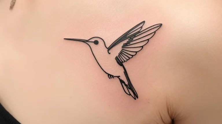Tatouage colibri signification et symbolique, gaieté et énergie vitale.
