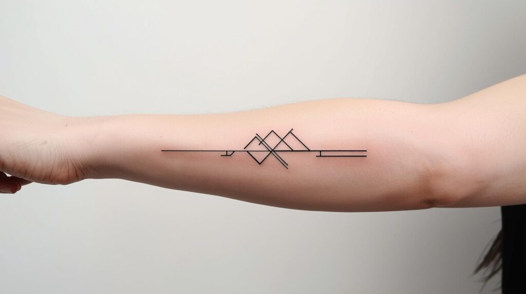 Tatouage minimaliste bras