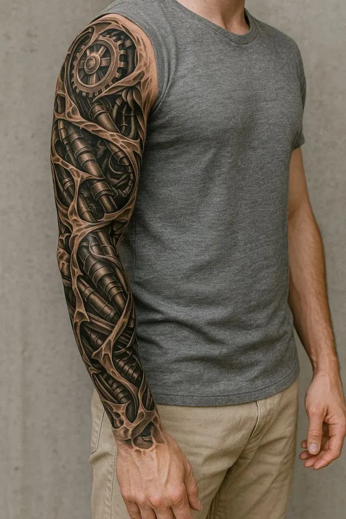 Tatouage biomécanique pour homme