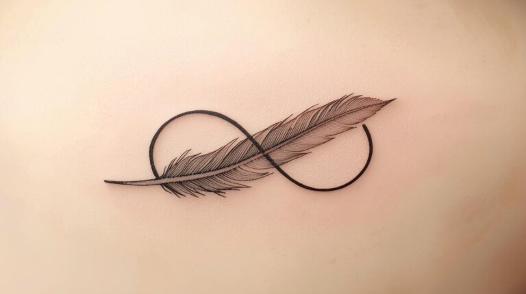 Tatouage infini plume signification