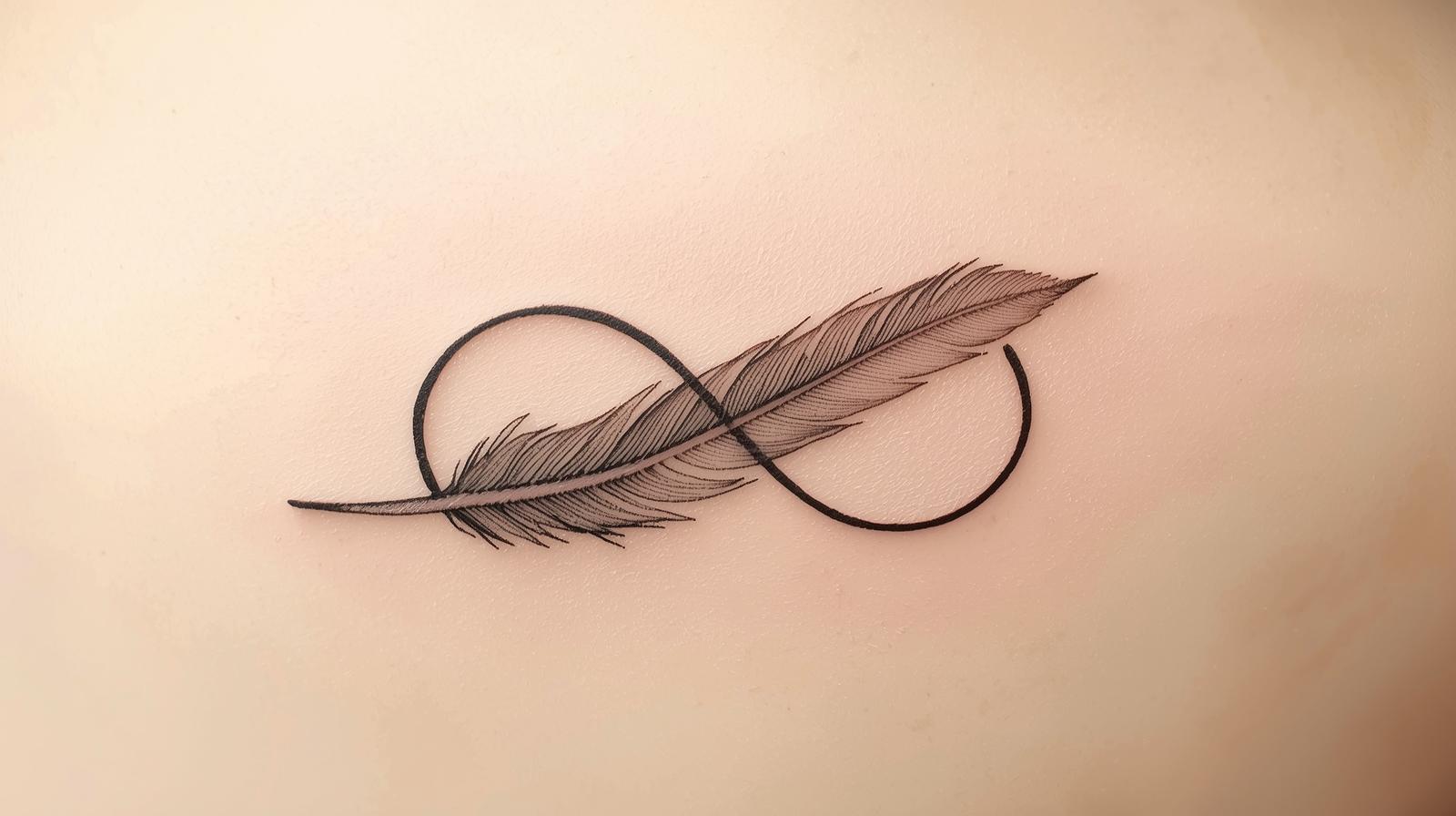 Tatouage infini plume signification