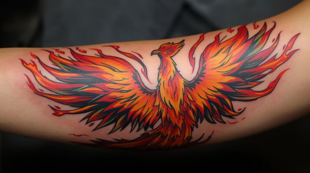 Tatouage phoenix sur le bras