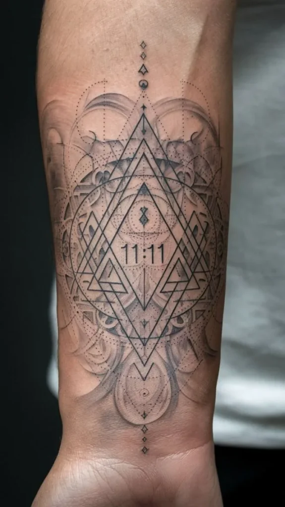 Tatouage spirituel sur l'avant-bras homme