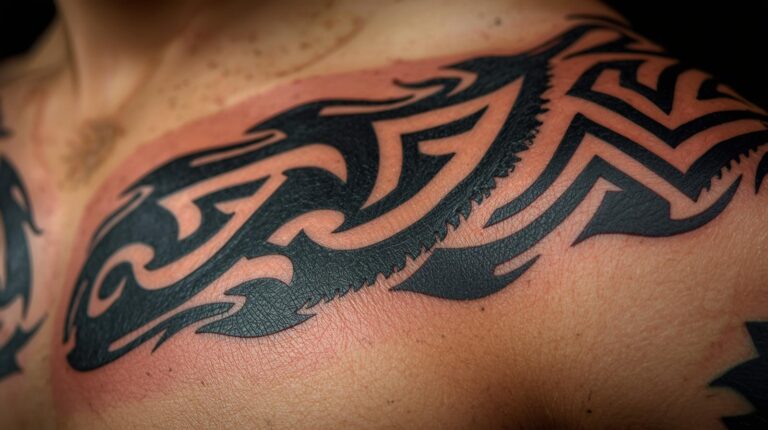 Tatouage tribal sur torse