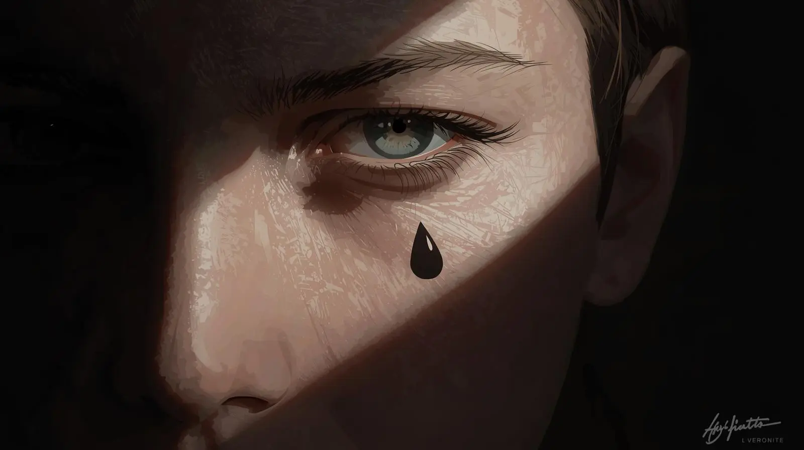 Tatouage larme à l'oeil